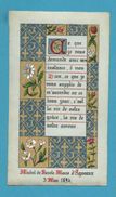 Image Pieuse Religieuse Canivet 7 X 12.5 Peinte à La Main De 1894 J. ROUX Librairie LYON - Andachtsbilder