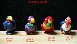 Kinder 1997 : Série Complète Les Oiseaux Boules (4 Figurines) - Lotes