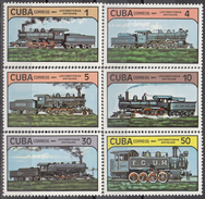 CUBA 1984, TRANSPORT, STEAM LOCOMOTIVES, COMPLETE MNH SERIES With GOOD QUALITY, *** - Neufs
