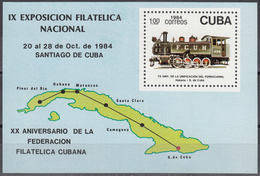 CUBA 1984, STEAM LOCOMOTIVE, MNH BLOCK With GOOD QUALITY, *** - Neufs