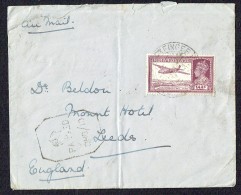 194? Air Mail Letter To England SG 277  - Indian Censor Mark - 1936-47 Roi Georges VI