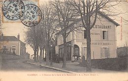 58-CLAMECY- L'AVENUE DE LA GARE ET LE RESTAURANT " A LA PORTE DOREE " - Clamecy