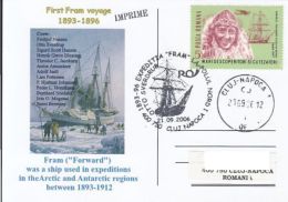 62416- FRAM SHIP, CREW, ARCTIC EXPEDITION, SPECIAL POSTCARD, 2006, ROMANIA - Arctic Expeditions