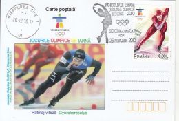 62433- SPEED SKATING, VANCOUVER'10 WINTER OLYMPIC GAMES, SPECIAL POSTCARD, 2010, ROMANIA - Winter 2010: Vancouver