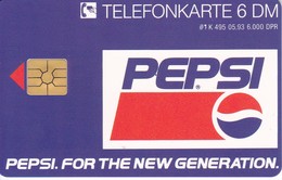 K 495 TARJETA DE ALEMANIA DE PEPSI-COLA DE TIRADA 6000   NUEVA-MINT - K-Reeksen : Reeks Klanten