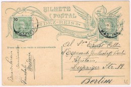 Funchal, 1909, Bilhete Postal Funchal-Berlin - Funchal