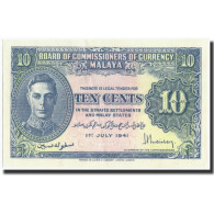 Billet, MALAYA, 10 Cents, 1941, 1941-07-01, KM:8, SUP+ - Malasia