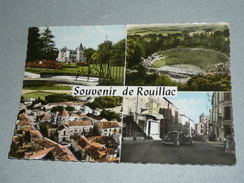 CPM, Carte Postale, Charente 16, Rouillac, Multivues, Animée Commerces - Rouillac