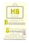 CLE D'HOTEL HOTEL BEAUREGARD Le Bossonnet  LA CLUSAZ - Hotelzugangskarten