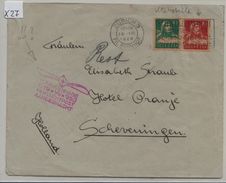 1929 Luchtpost Gravenhage 19.VIII. 172/203x 158/166x Mit Klebestelle Von Zürich To Scheveningen - Coil Stamps