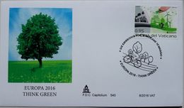 2016, FDC Europa CEPT Think Green, San Marino RARE CAPITOLIUM - 2016