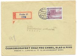 Böhmen Und Mähren Reco Brief Prag 1940 EF Mi.33 - Storia Postale