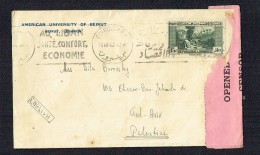 1942  Lettre De Beyrouth Pour Tel Aviv, Palestine - Censure - Covers & Documents