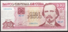 2013-BK-17 CUBA 100$ 2013 CARLOS MANUEL DE CESPEDES. REPLACEMENT REEMPLAZO "AZ". XF. - Cuba