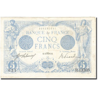 Billet, France, 5 Francs, 1909-1912, 1916-10-14, TTB, Fayette:2.44, KM:70 - 5 F 1912-1917 ''Bleu''