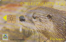 Télécarte à Puce ALLEMAGNE - ANIMAL - LOUTRE - OTTER Germany Chip Phonecard Telefonkarte - 121 - Otros & Sin Clasificación
