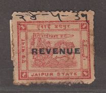 JAIPUR State  1A  Chariot O/p Revenue  Type 37  #  96282  Inde Indien  India Fiscaux Fiscal Revenue - Jaipur