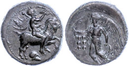 Himera, Hemilitron (6,41g), 420-408 V. Chr., Av: Jüngling Mit Muschelhorn Und Kerykeion Auf Ziege Nach Rechts,... - Autres & Non Classés