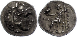 Makedonien, Myalasa?, Drachme (4,00g), 300-280 V. Chr., Alexander III., Av: Herakleskopf Mit Löwenfell Nach... - Autres & Non Classés
