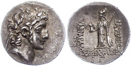 Drachme (4,17g), 130-116 V. Chr., Ariarathes VI. Epiphanes Philopator, Av: Kopf Nach Rechts, Rev: Athena Mit Speer... - Autres & Non Classés