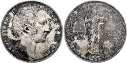 Doppelgulden, 1855, Maximilian II. Joseph, AKS 168, J. 84, Kl. Rf., Kräftige Patina, F. Vz.  Double... - Autres & Non Classés