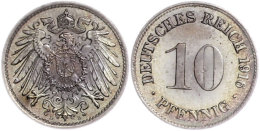 10 Pfennig,1916, D, Getönt, PP, Selten! (alter Ausruf 300), Katalog: J. 13 PP10 Penny, 1916, D, Shaded,... - Autres & Non Classés
