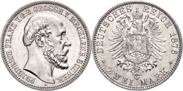 2 Mark, 1876, Friedrich Franz II., Vz-st., Katalog: J. 84 Vz-st2 Mark, 1876, Friedrich Francis II., Extremly... - Autres & Non Classés