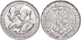 5 Mark, 1915, Friedrich Franz IV., Zur Jahrhundertfeier Des Großherzogtums, Kl. Rf., Vz., Katalog: J. 89... - Autres & Non Classés