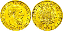 10 Mark, 1888, Friedrich III., Min. Rf., Vz., Katalog: J. 247 Vz10 Mark, 1888, Friedrich III., Minimal Edge... - Autres & Non Classés