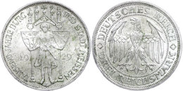 3 Reichsmark, 1929 E, Meißen, Rf., Etwas Grünspan, Vz., Katalog: J. 338 Vz3 Reichmark, 1929 E,... - Autres & Non Classés