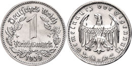 1 Reichsmark, 1939, E, Vz-st., Katalog: J. 354 Vz-st1 Reichmark, 1939, E, Extremly Fine To Uncirculated.,... - Autres & Non Classés