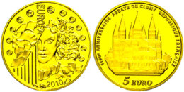 5 Euro, Gold, 2010, Europäische Währungsunion - Benediktinerkloster (910), KM 1680, Schön 1096, Im... - Autres & Non Classés