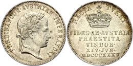 Silberabschlag Des Dukaten Auf Die Wiener Huldigung, 1835, Ferdinand I., Vz.  VzSilver Strike Of The Ducat On... - Autriche