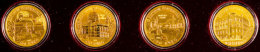 4 X 100 Euro, Gold, 2004-2007, Serie "Der Wiener Jugendstil", Jeweils 16g Fein, Mit Zertifikaten In Massiver... - Autriche