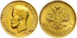 10 Rubel, Gold, 1899, Nikolaus II., St. Petersburg, Fb. 179, Bitkin 4, Ss.  Ss10 Rouble, Gold, 1899, Nikolaus... - Russie