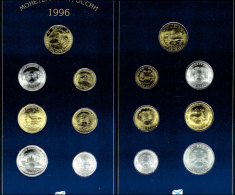 Kursmünzensatz, 1996, 300 Jahre Russische Flotte, Im Folder Mit Schuber.  StRegular Issue Coinage Set,... - Russie