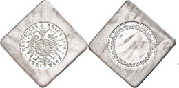 Anhalt, 2 Mark (21,50g), 1876, Probe In Silber Auf Viereckiger Klippe, Schaaf 2 M / G 3 Var., Erstabschlag. ... - Autres & Non Classés