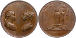 Katharina II., 1762 - 1796, Bronzemedaille (ca. 64,67 Mm; Ca. 104.4 G),1773, Von J. C. G. Jaeger Und J. B. Gass,... - Autres & Non Classés
