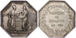 Frankreich, Oktogonales Silberjeton (ca. 36,20x36,10mm, Ca. 23,84g), 1800,  Von Dumarest, Banque De France. Av:... - Autres & Non Classés