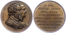 Frankreich, Louis XVIII., Bronzemedaille (Dm. Ca. 32,70mm, Ca. 20,68g), O.J., Von F. Gayrard. Av: Büste Von... - Other & Unclassified