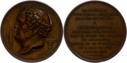 Frankreich, Bronzemedaille (Dm. Ca. 52,10mm, Ca. 54,05g), 1828, Von F. Domard. Av: Kopf Nach Links. Rev: 11 Zeilen... - Other & Unclassified