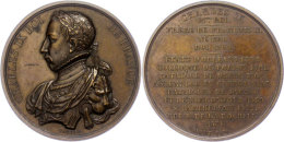 Frankreich, Bronzemedaille (Dm. Ca. 51,50mm, Ca. 58,19g), 1835, Von F. Caque, Auf Charles IX. Av: Brustbild Nach... - Autres & Non Classés