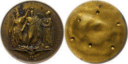 Frankreich, Napoleon III., Einseitiger Bronzemedaillenabschlag (Dm. Ca. 74mm, Ca. 108,46g), 1852, Von E.... - Autres & Non Classés