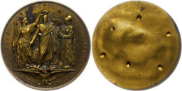 Frankreich, Napoleon III., Einseitiger Bronzemedaillenabschlag (Dm. Ca. 74mm, Ca. 108,46g), 1852, Von E.... - Other & Unclassified