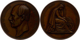 Belgien, Bronzemedaille (Dm. Ca. 70,10mm, Ca. 131,55g), 1860, Von L. Wiener, Auf Charles Brouckere. Av: Kopf Nach... - Autres & Non Classés