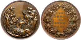 Großbritannien, Bronzemedaille (Dm. Ca. 76,80mm, Ca. 215,15g), 1862, Von Wyon, Auf Die Industrieausstellung... - Autres & Non Classés