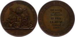 Belgien, Bronzemedaille (Dm. Ca. 56m, Ca. 78,66g), 1869, Von Dantzell, Association Philotechnique. Av:... - Autres & Non Classés