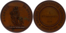 Frankreich, Bronzemedaille (Dm. Ca. 50,90mm, Ca. 59,74g), 1870, Unsigniert. Av: Stehende Weibliche Gestalt Mit... - Autres & Non Classés
