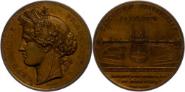 Frankreich, Bronzemedaille (Dm. Ca. 51mm, Ca. 57,63g), 1878, Von Oudiné, Auf Die Ausstellung In Paris 1878.... - Autres & Non Classés