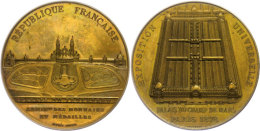 Frankreich, Bronzemedaille (Dm. Ca. 51mm, Ca. 63,76g), 1878, Von A. Dubois. Av: Ansicht Des Palais Du Champs De... - Other & Unclassified